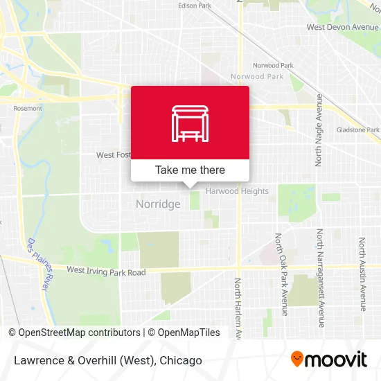 Lawrence & Overhill (West) map
