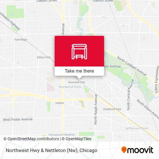 Northwest Hwy & Nettleton (Nw) map