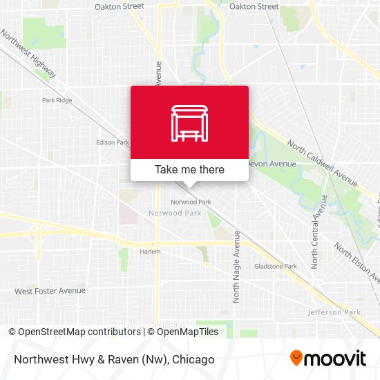 Northwest Hwy & Raven (Nw) map