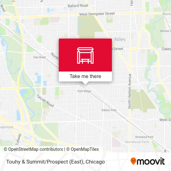 Touhy & Summit/Prospect (East) map