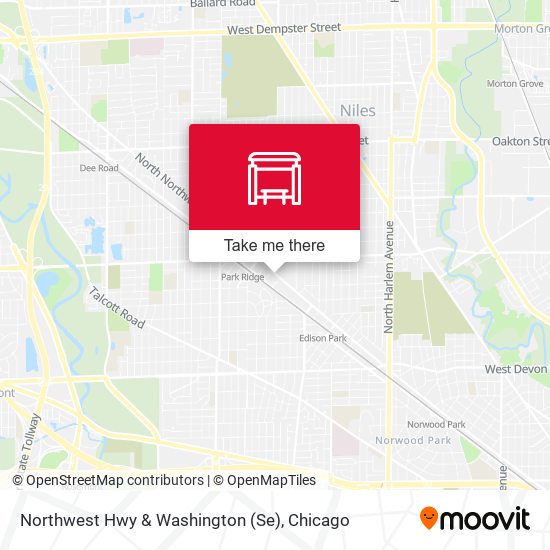Northwest Hwy & Washington (Se) map