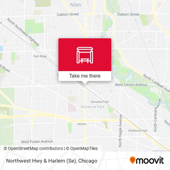 Northwest Hwy & Harlem (Se) map