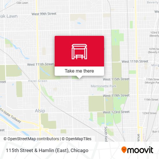 115th Street & Hamlin (East) map