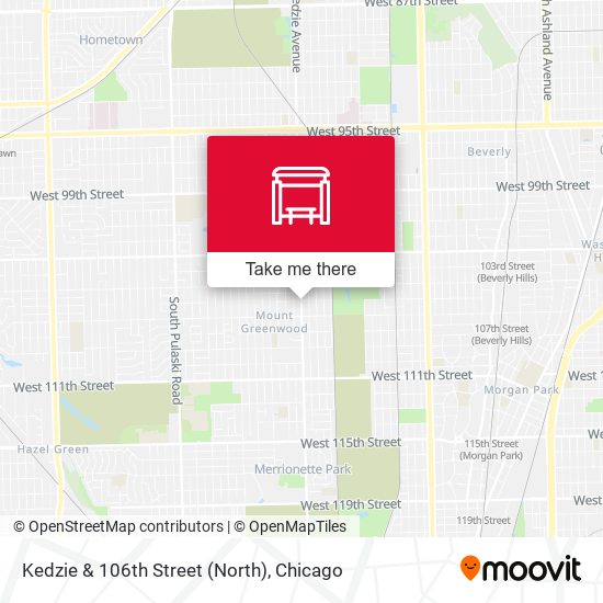 Kedzie & 106th Street (North) map