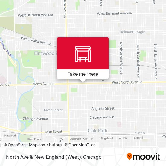 North Ave & New England (West) map