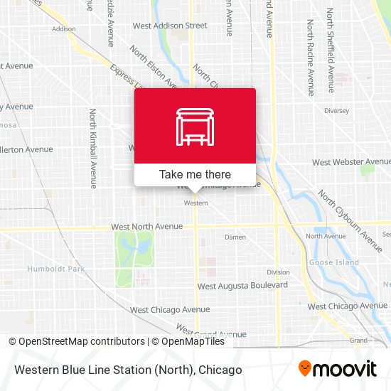 Western Blue Line Station (North) map