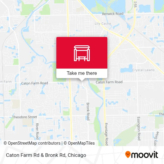 Caton Farm Rd & Bronk Rd map