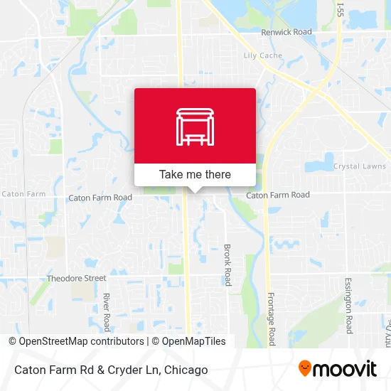 Caton Farm Rd & Cryder Ln map