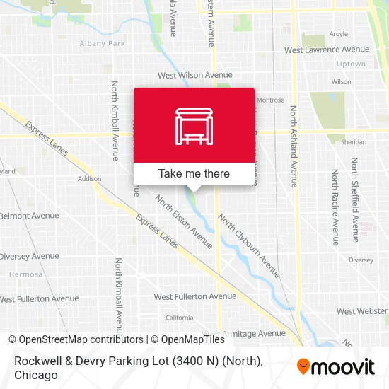 Rockwell & Devry Parking Lot (3400 N) (North) map