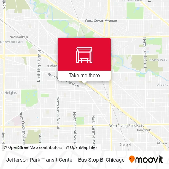 Jefferson Park Transit Center - Bus Stop B map