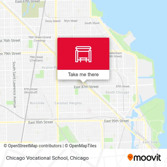 Chicago Vocational School map