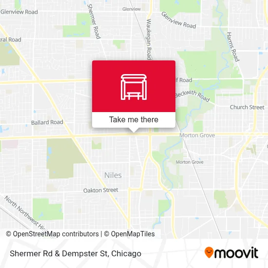 Shermer Rd & Dempster St map