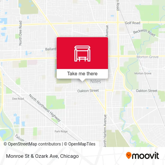 Monroe St & Ozark Ave map