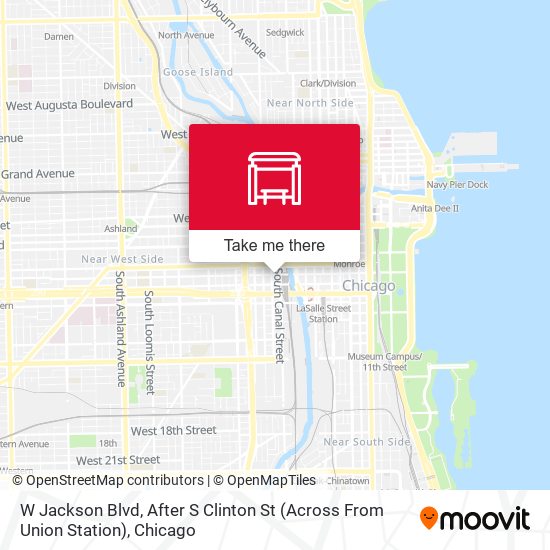 Mapa de W Jackson Blvd, After S Clinton St (Across From Union Station)