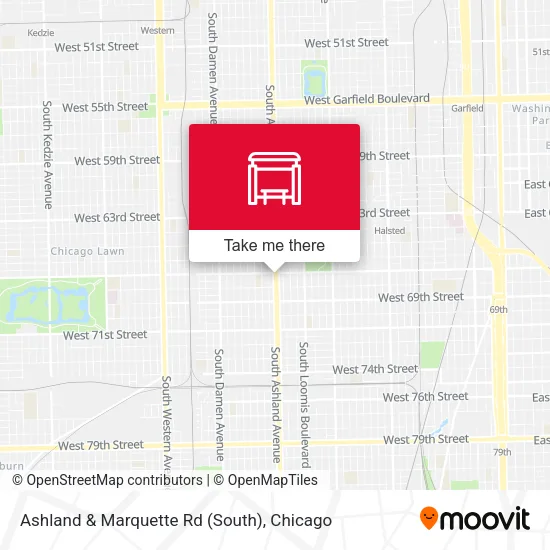 Ashland & Marquette Rd (South) map