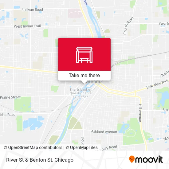 River St & Benton St map