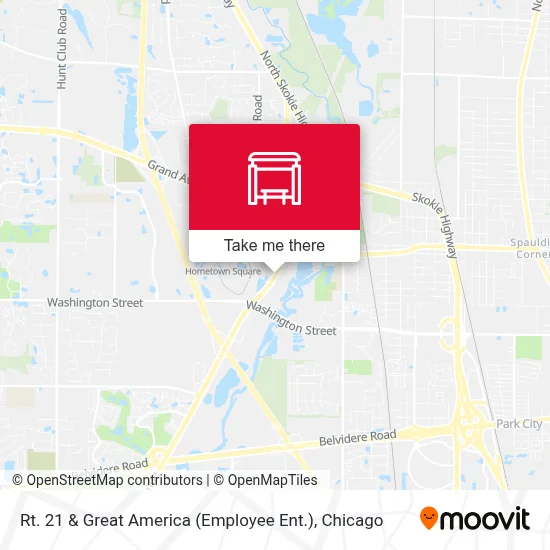 Rt. 21 & Great America (Employee Ent.) map