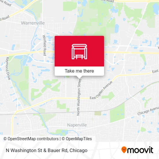 N Washington St & Bauer Rd map