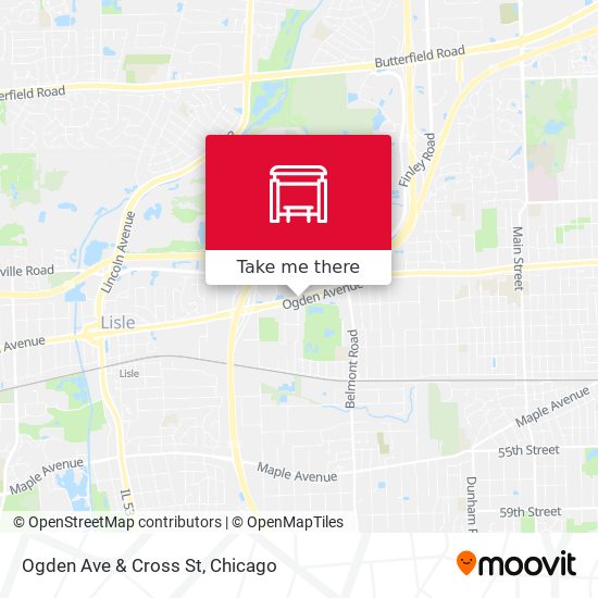 Ogden Ave & Cross St map