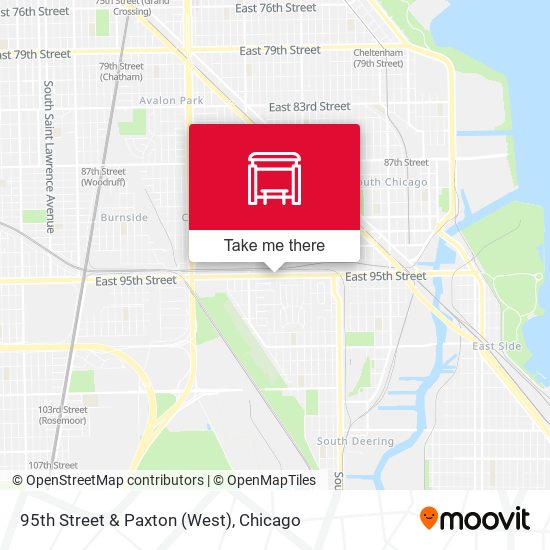 95th Street & Paxton (West) map