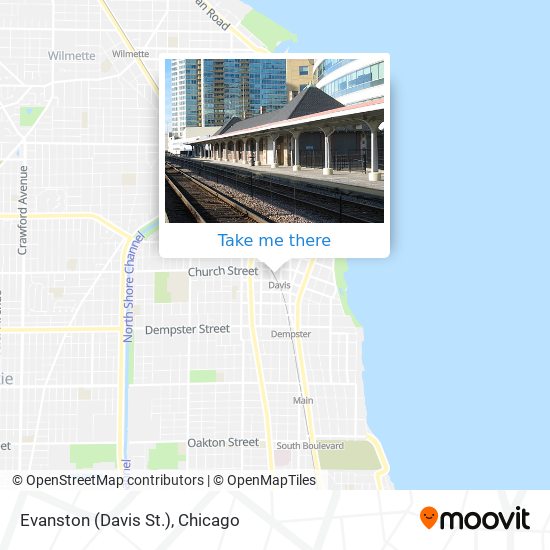 Evanston (Davis St.) map