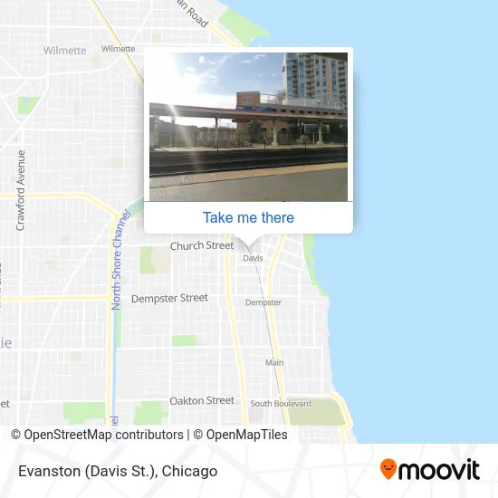 Evanston (Davis St.) map