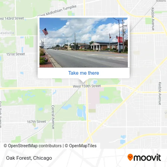 Oak Forest map