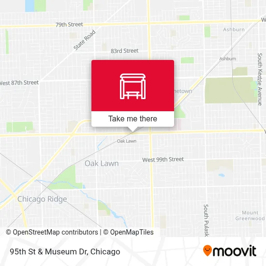 95th St & Museum Dr map