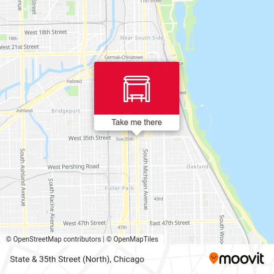 State & 35th Street (North) map