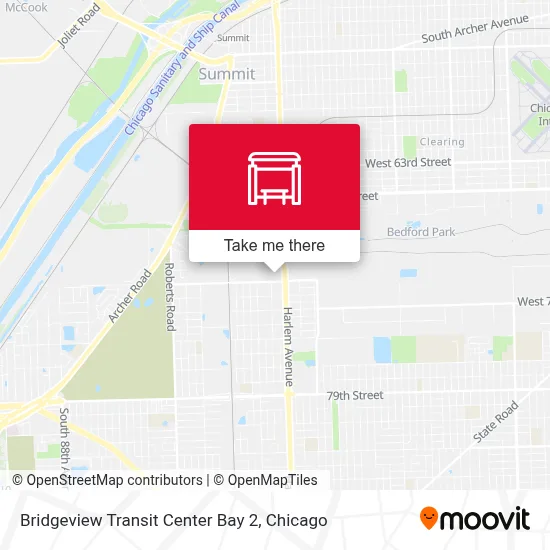 Bridgeview Transit Center Bay 2 map