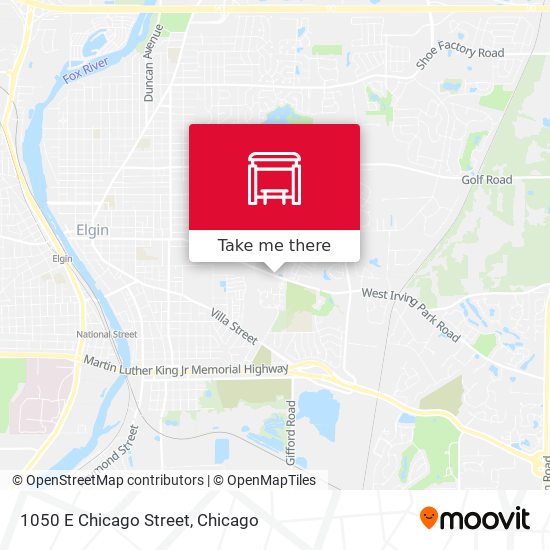 Mapa de 1050 E Chicago Street