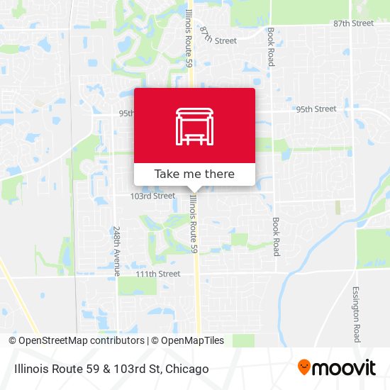 Illinois Route 59 & 103rd St map