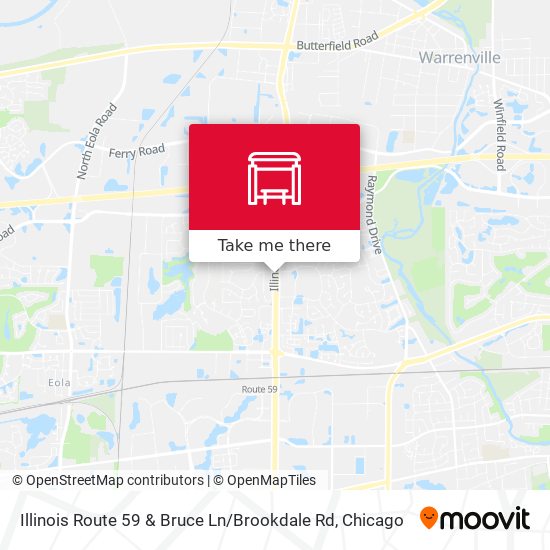Mapa de Illinois Route 59 & Bruce Ln / Brookdale Rd