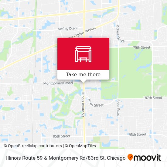 Illinois Route 59 & Montgomery Rd / 83rd St map