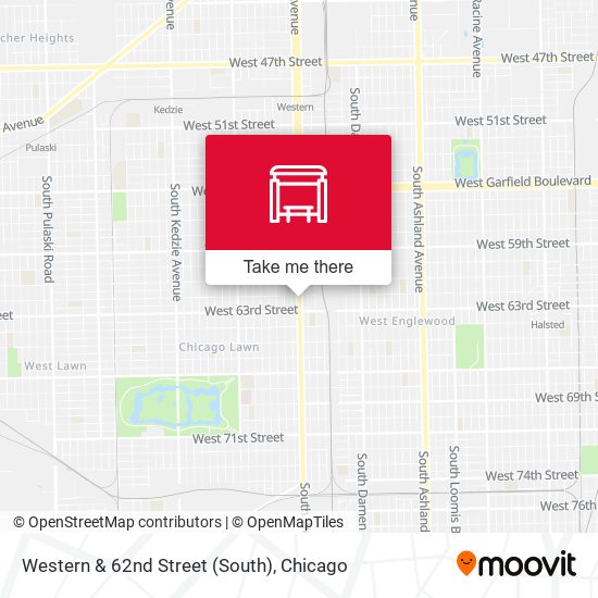 Western & 62nd Street (South) map