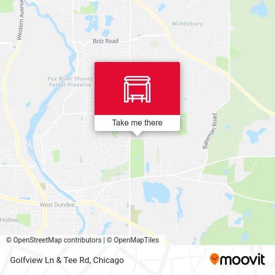 Golfview Ln & Tee Rd map