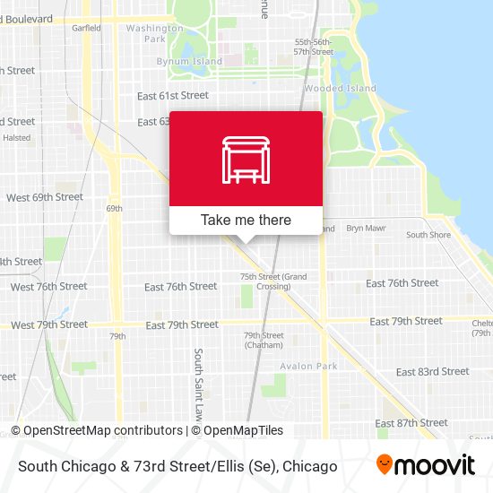 Mapa de South Chicago & 73rd Street / Ellis (Se)