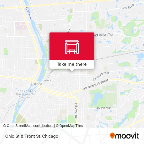 Ohio St & Front St map