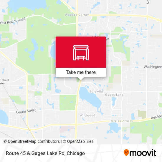 Route 45 & Gages Lake Rd map