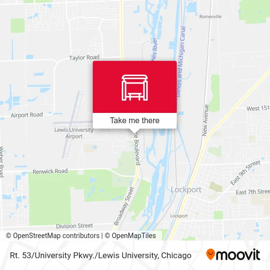 Mapa de Rt. 53 / University Pkwy. / Lewis University