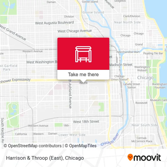 Harrison & Throop (East) map