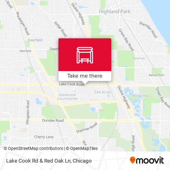 Mapa de Lake Cook Rd & Red Oak Ln