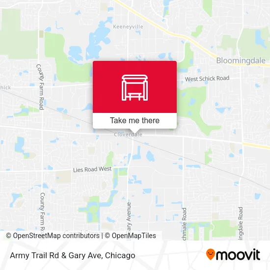 Army Trail Rd & Gary Ave map