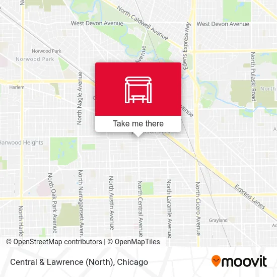 Central & Lawrence (North) map