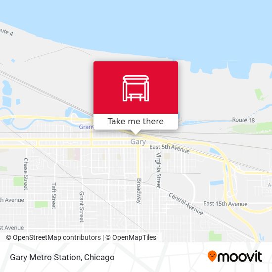 Mapa de Gary Metro Station