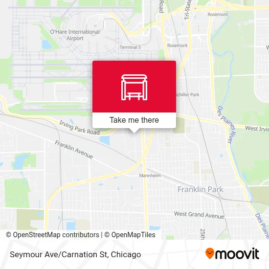 Seymour Ave/Carnation St map