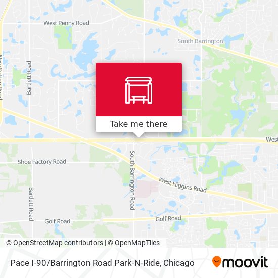 Pace I-90 / Barrington Road Park-N-Ride map