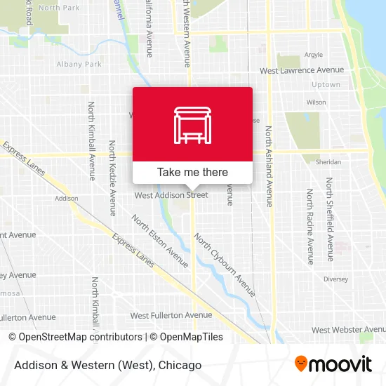 Addison & Western map