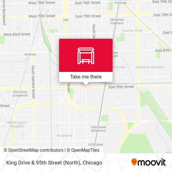 King Drive & 95th Street (North) map
