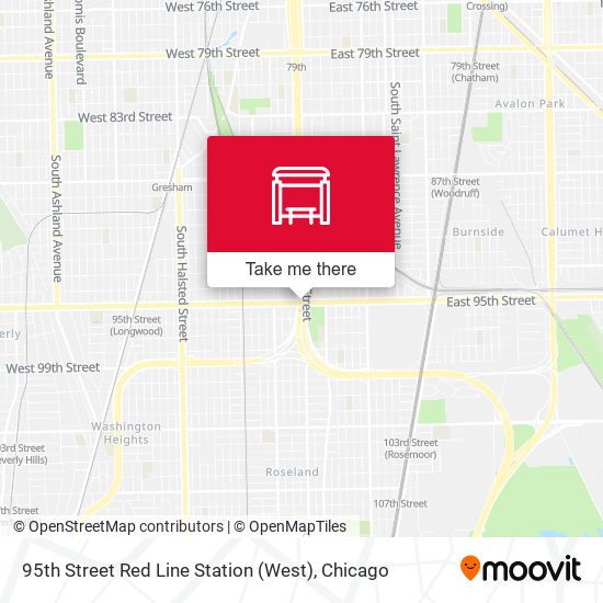 95th Street Red Line Station (West) map